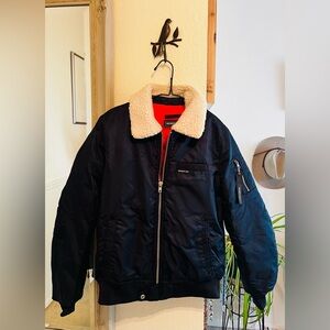 Member’s Only bomber jacket with fleece collar - size S